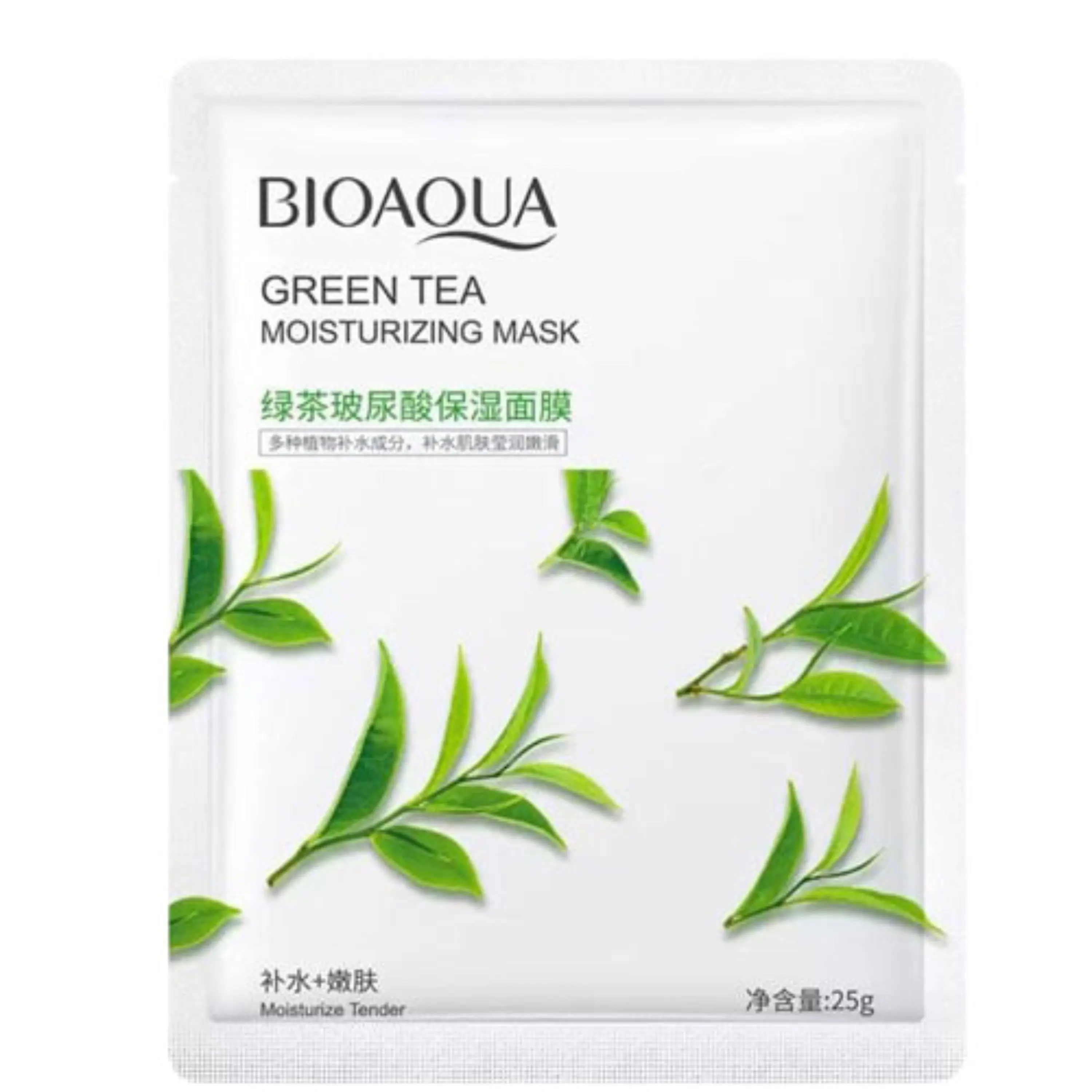 ماسک ورقه ای چای سبز و پپتاید برند بیواکوا bioaqua