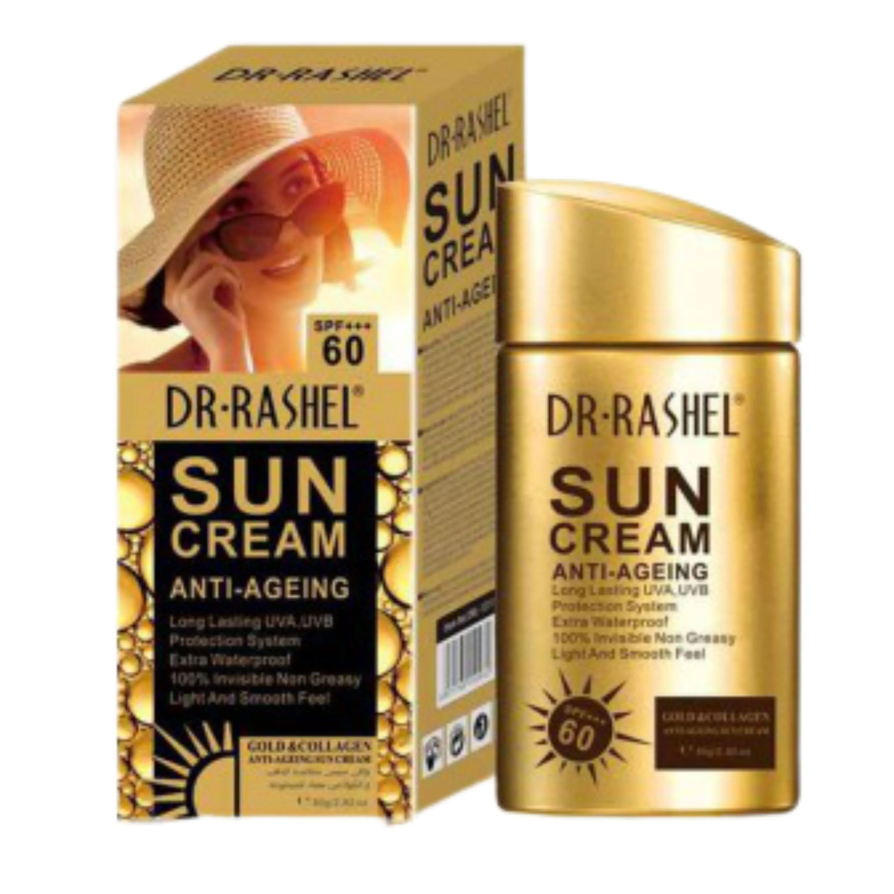 ضد آفتاب بی رنگ دکتر راشل SPF 60 حجم 80 گرم DR RASHEL