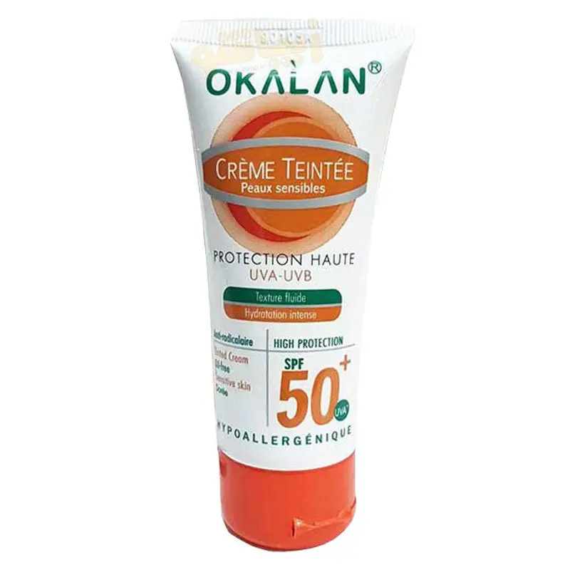 کرم ضد آفتاب برند اوکالان SPF50 بدون رنگ