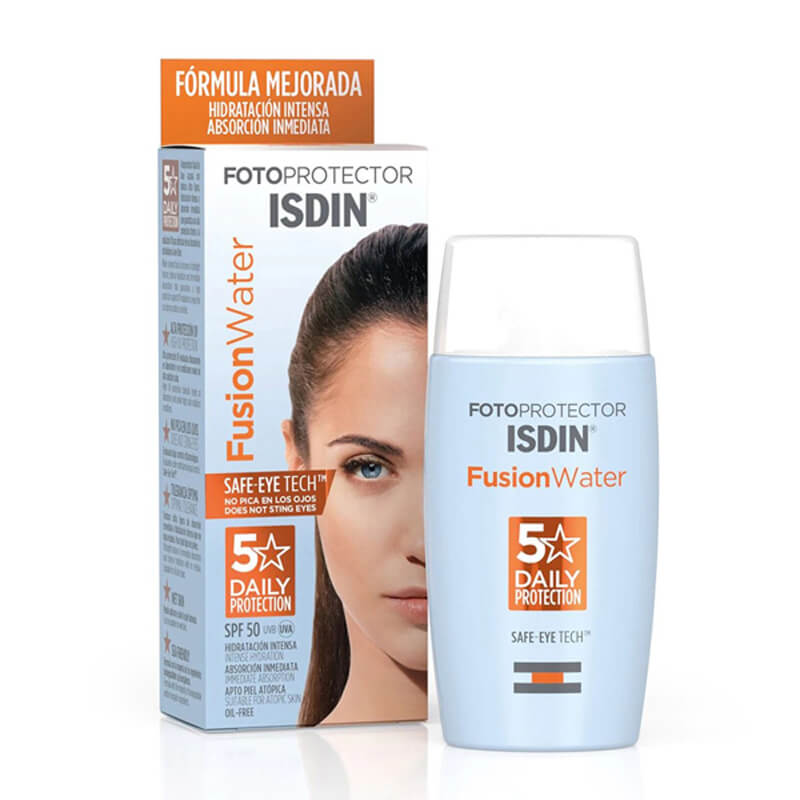 ضد آفتاب فیوژن واتر spf50 ایزدین بی رنگ 50 میل