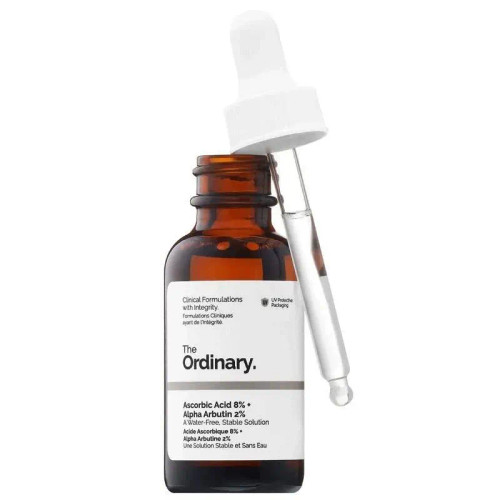 سرم آسکوربیک اسید 8درصد و آلفا آربوتین 2درصد اوردینری حجم 30 میل The Ordinary Ascorbic Acid 8 and Alpha Arbutin 2