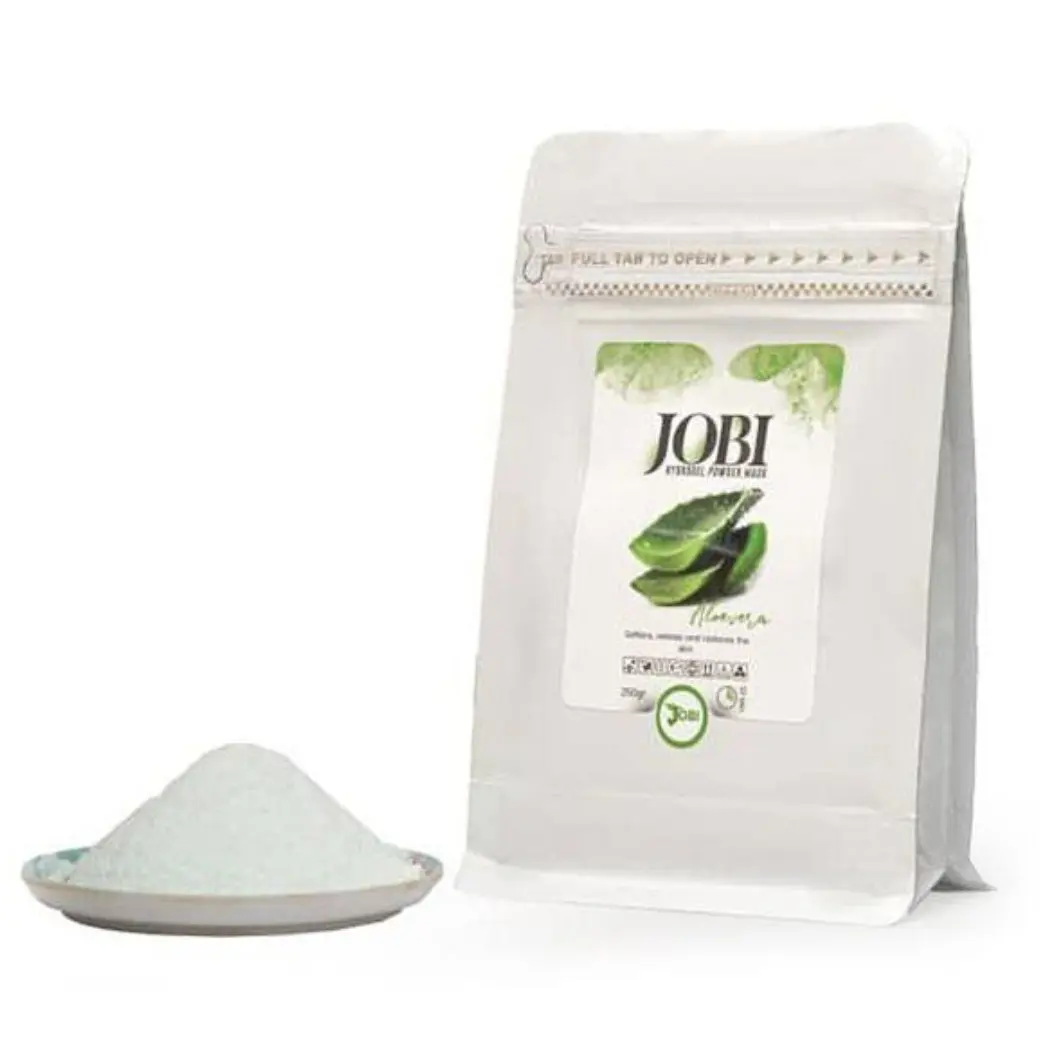 ماسک پودری هیدروژلی آلوئه ورا جوبی JOBI حجم 250 گرم JOBI aloe vera hydrogel powder mask