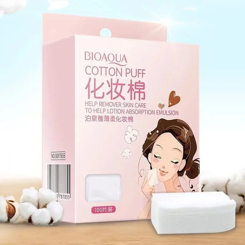 پد پاک کننده آرایش پنبه ای برند بیوآکوا BIOAQUA