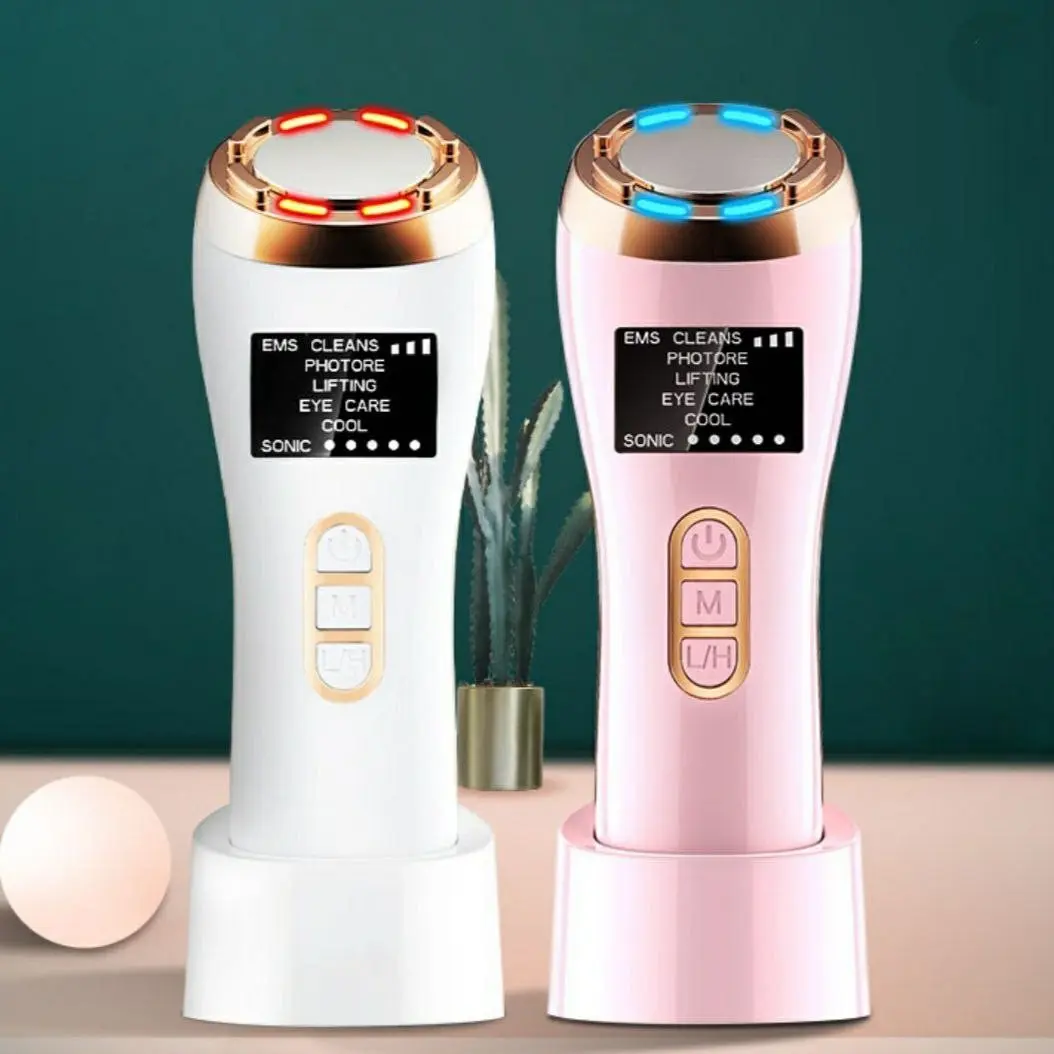 دستگاه جوان سازی اسکوم پوست صورت فوتون تراپی 7In1 EMS Cold Hot