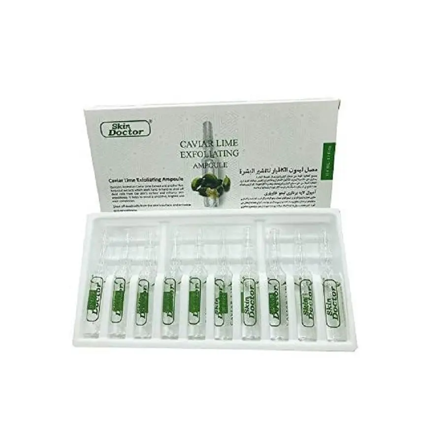 ویال لایه بردار لیمو خاویار دکتر اسکین بسته 10 عددی اصل