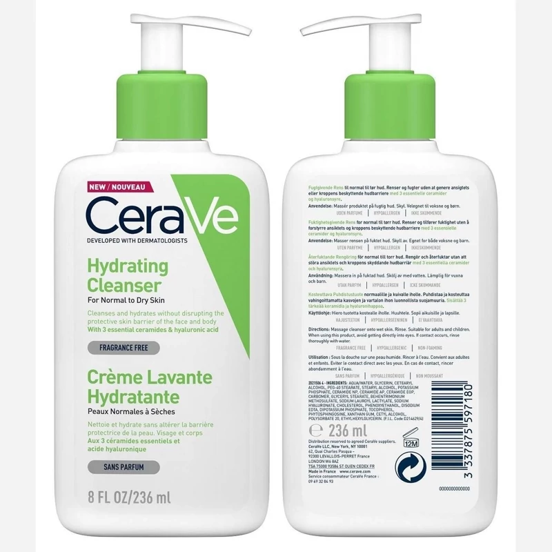 ژل شستشوی سراوی 236میل پوست خشکhydrating cleanser