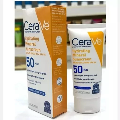 کرم ضد آفتاب مینرال سراوی مدل آبرسان SPF 50