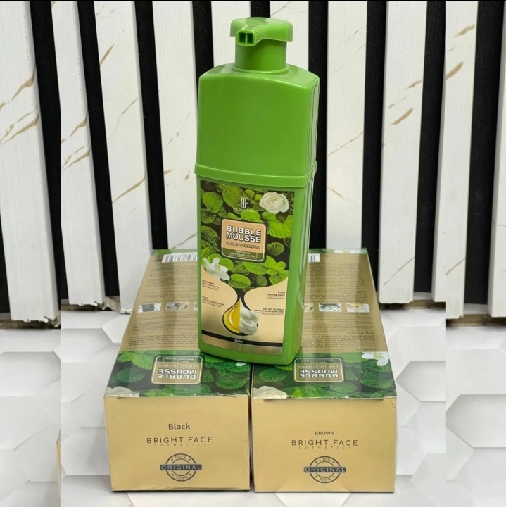 شامپو رنگ مو گیاهی بابل موس حجم ۵۰۰ میلی لیتر (تضمین اصالت) رنگ مشکی ⚫ شرکت برایت فیس