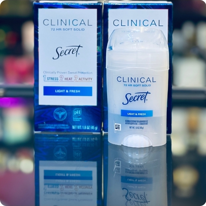 استیک مام ضد تعریق کلینیکال سکرت Secret مدل Light &amp; Fresh - محافظت 72 ساعته | وزن 45 گرم