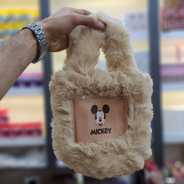 کیف دستی خزدار میکی موس مدل Teddy فانتزی دخترانه