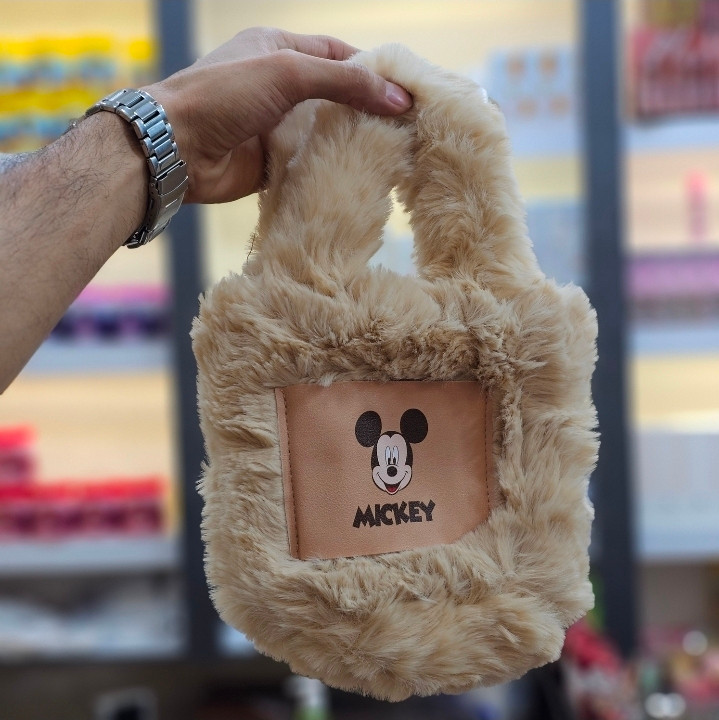 کیف دستی خزدار میکی موس مدل Teddy فانتزی دخترانه