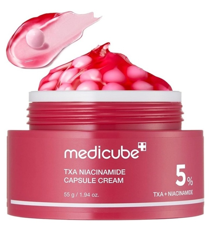کرم کپسولی ضد لک و روشن کننده نیاسینامید مدی کیوب مدل TXA Niacinamide حجم ۵۵ میلی لیتر